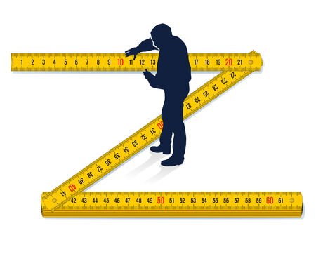 folding rule のイラスト素材