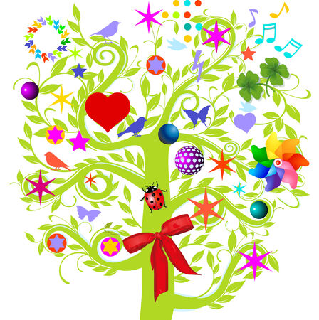 magic paradise tree のイラスト素材