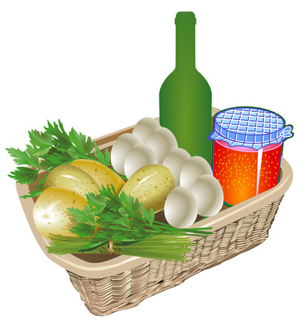 Farm organic foodのイラスト素材