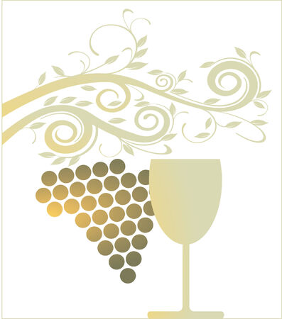 golden wine glassのイラスト素材