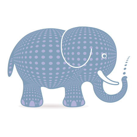 Cute safari grey character elephantのイラスト素材