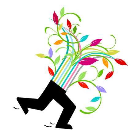 racing flowersのイラスト素材
