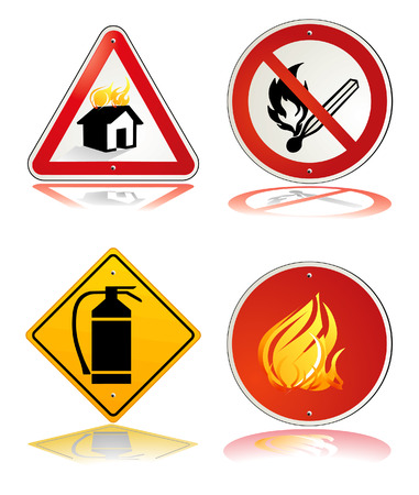 fire safety signのイラスト素材