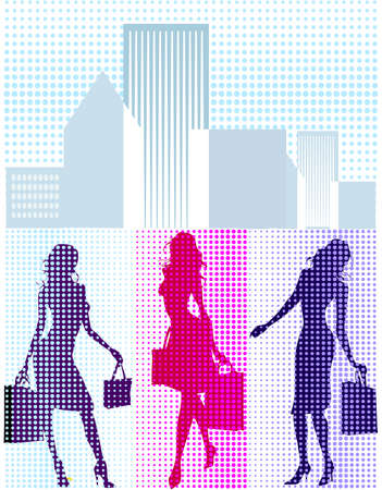 City shoppingのイラスト素材