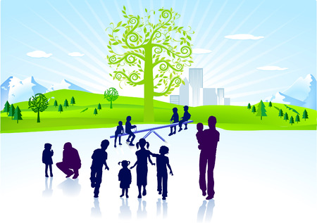 playing fieldのイラスト素材