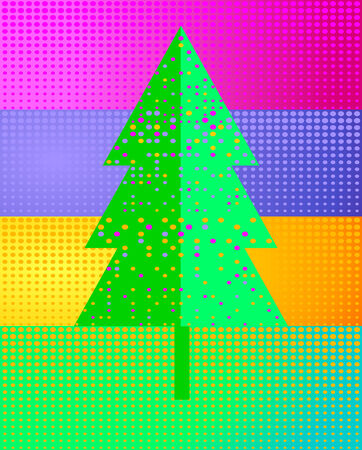 to decorate the Christmas treeのイラスト素材