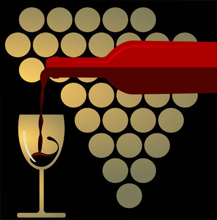 Red Wine Splashingのイラスト素材