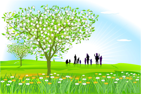 spring is on the wayのイラスト素材