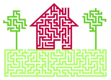 Residential House Labyrinthのイラスト素材