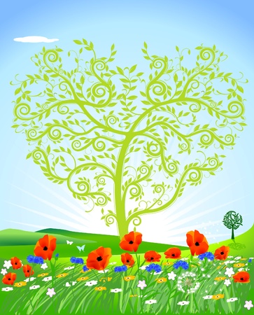 Natural heartのイラスト素材