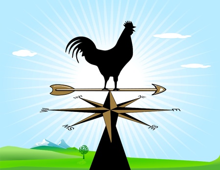 Weather-cock in the morningのイラスト素材
