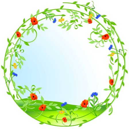 Spiral flowersのイラスト素材