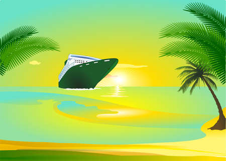 cruise shipのイラスト素材