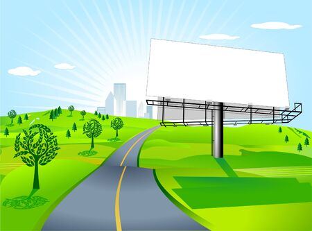Billboard at the roadのイラスト素材