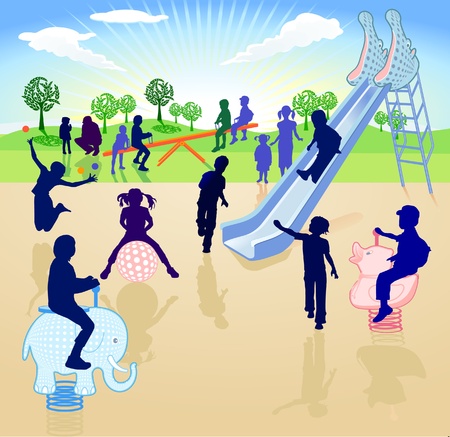 Children's playgroundのイラスト素材