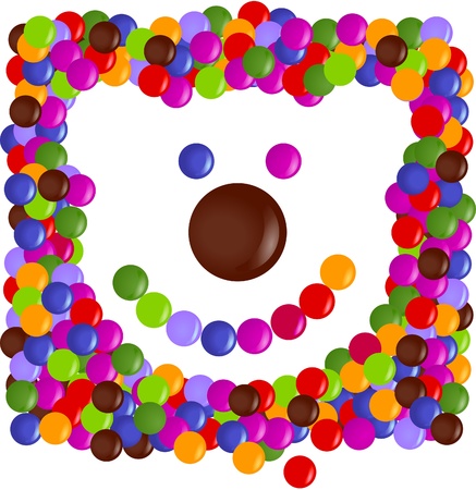 Color chips made happy Teddyのイラスト素材