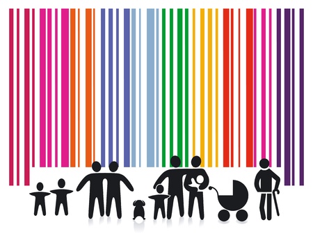 Barcode personsのイラスト素材
