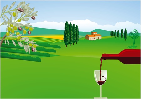 Tuscany, Provenceのイラスト素材