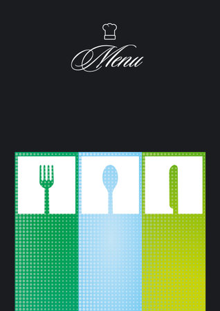 restaurant menu card on blackのイラスト素材