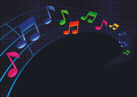 abstract music notesのイラスト素材