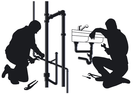 Plumbers and heating engineersのイラスト素材