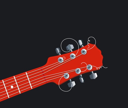 red guitar neckのイラスト素材