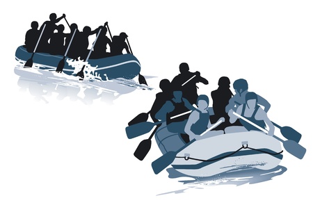 Raftingのイラスト素材