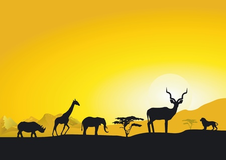 Evening in Africaのイラスト素材