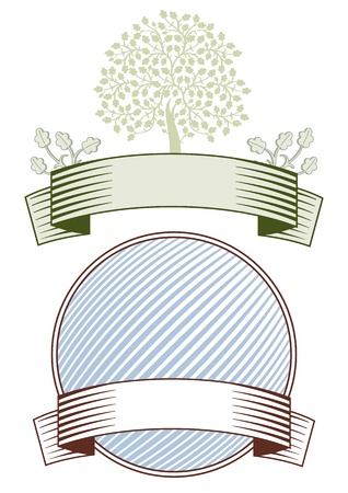 natural labelsのイラスト素材