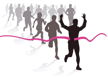 Marathon runのイラスト素材