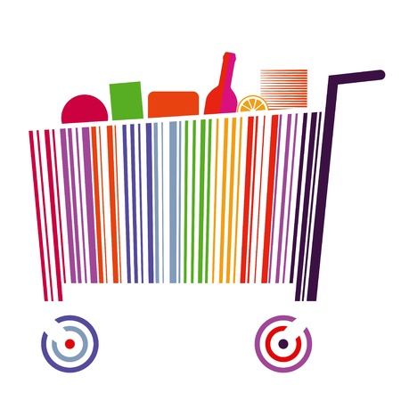 Bar code cartのイラスト素材