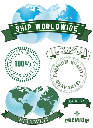Guarantee and shippingのイラスト素材