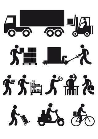 Delivery icon setのイラスト素材
