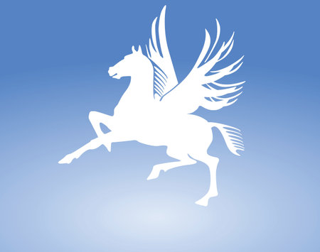 Pegasus Horse Signのイラスト素材