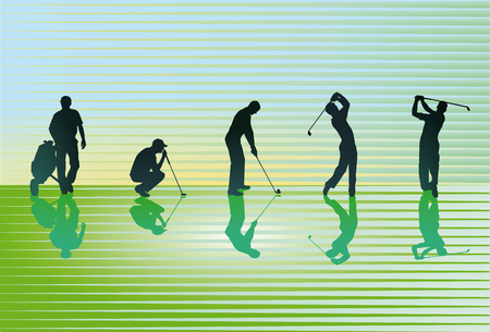 green golf courseのイラスト素材