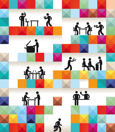 Communication in the office のイラスト素材