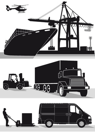 Transport and forwardingのイラスト素材