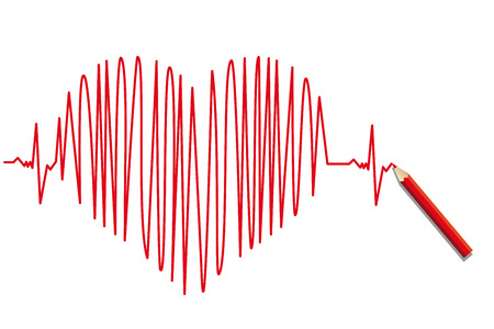 heartbeat conceptのイラスト素材