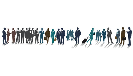 Crowd or group of different people のイラスト素材