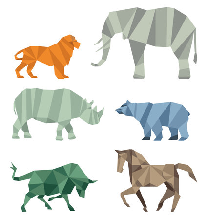 Cubist wildlife のイラスト素材