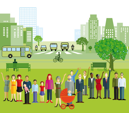 friendly cityのイラスト素材