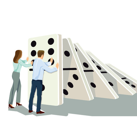 Domino effectのイラスト素材