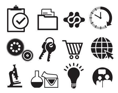 Infographic information icon set, isolated on whiteのイラスト素材
