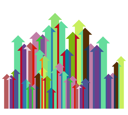 Arrows pointing up, illustrationのイラスト素材