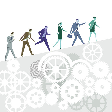 Business career symbolic illustrationのイラスト素材