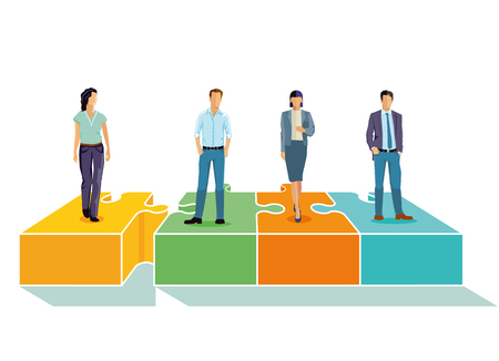 Connecting together symbol, illustrationのイラスト素材