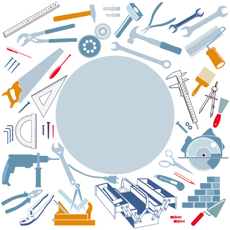 Tool collection set, iconのイラスト素材