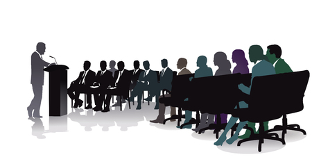 Training, Meeting and discussion in the groupのイラスト素材