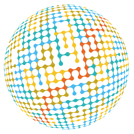 Global Digital Connections. Technology symbolのイラスト素材