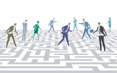 People are looking for solutions and waysのイラスト素材